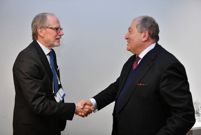 Rencontre entre le Président Armen Sarkissian et le Président du «Fond des frères Rockefeller » 