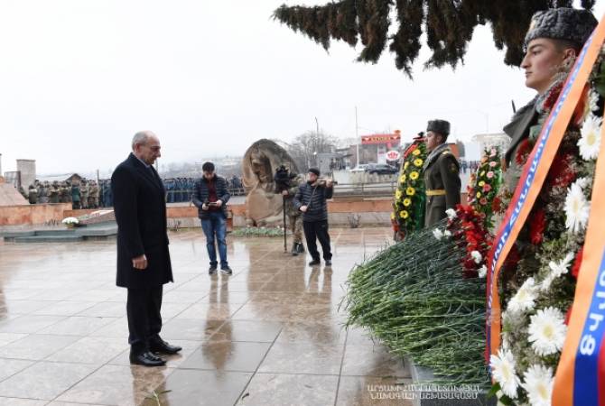 President of Artsakh pays tribute to memory of Sumgait massacre victims