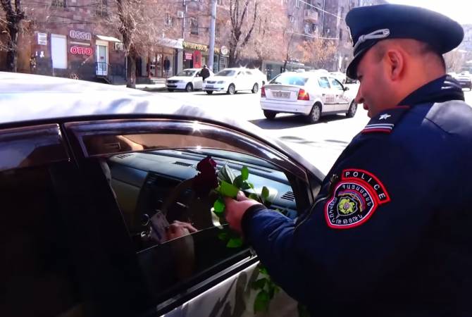 Yerevan cops on special mission: Track down ALL women…….and GIFT FLOWERS 