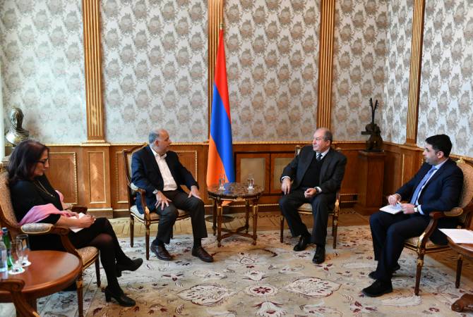 Le président de la République d’Arménie a reçu les représentants de l’Assemblée arménienne 
d’Amérique 