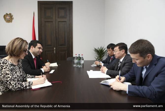 Vice Speaker of Parliament receives Kazakh Ambassador to Armenia