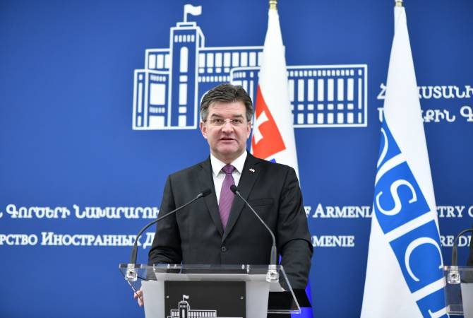 Le Président en exercice de l’OSCE se dit prêt à concourir à à la résolution du conflit du Haut-
Karabakh 