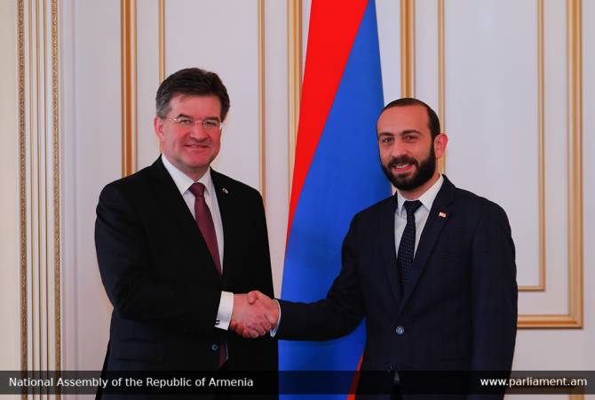 Armenian parliament Speaker speaks about necessity of involving Artsakh in NK talks in a 
meeting with OSCE Chairperson-in-Office
