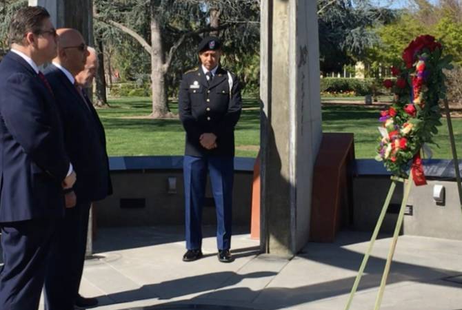 Armenian Consul General to Los Angeles visits Genocide Memorial in Fresno