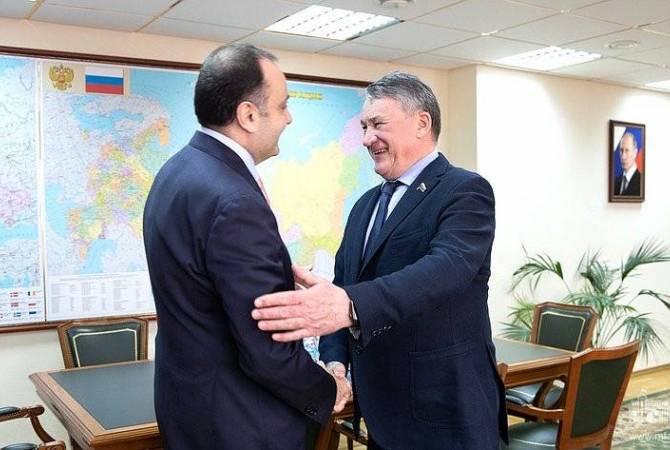 Посол Армении и заместитель председателя Совета Федерации РФ обсудили вопросы 
двустороннего сотрудничества

