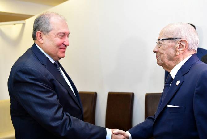 Президент Армении направил поздравительное послание президенту Туниса

