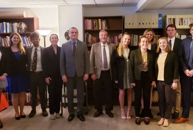 Artsakh’s Permanent Representative to USA meets with group of students from Clemson 
University