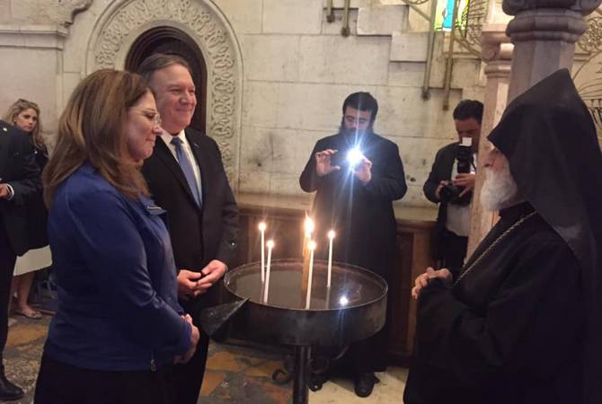 ԱՄՆ պետքարտուղարն այցելել է Երուսաղեմի Սուրբ Հարության տաճարի հայկական 
բաժին