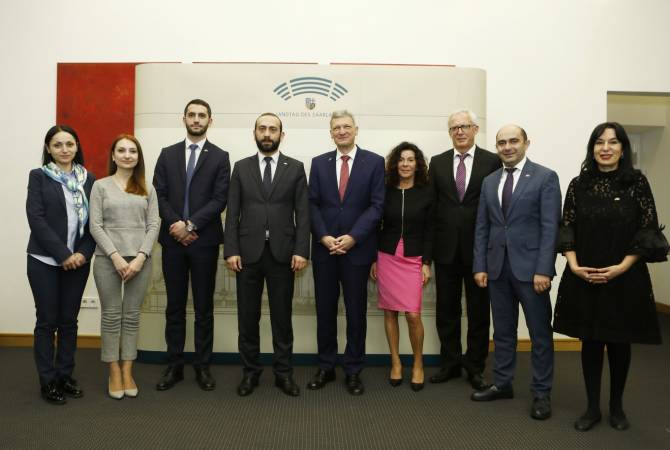 Armenia’s delegation led by Speaker of Parliament had meetings in parliament and university of 
German state of Saarland