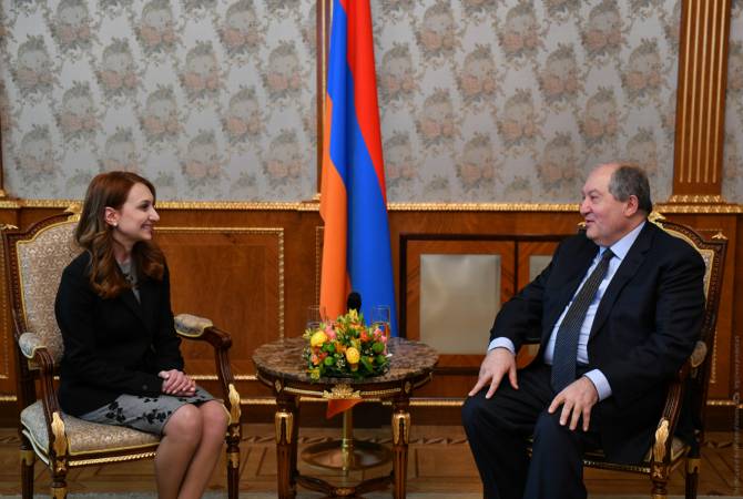 Head of ruling My Step faction introduces President Sarkissian on priority directions of their 
activity