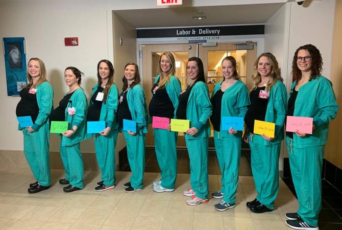 В американской больнице одновременно забеременели девять медсестер