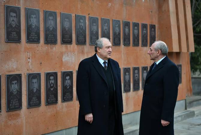 Armenian, Artsakh Presidents honor war veterans in Talish 