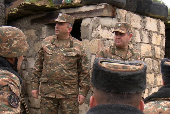Chief of General Staff of Armenian Armed Forces visits frontline in Artsakh