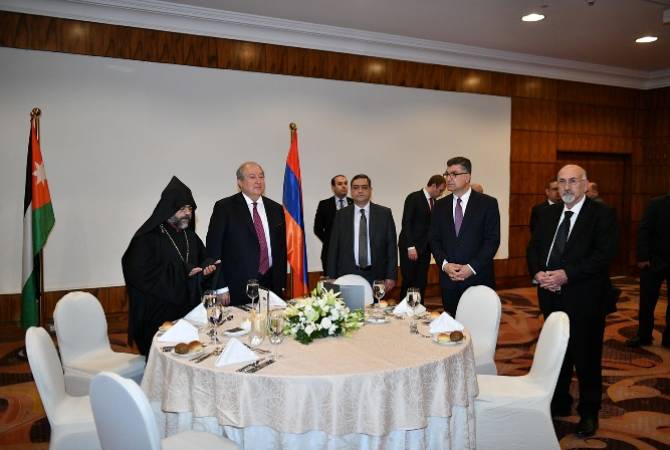 الرئيس أرمين سركيسيان يلتقي بممثلي المجتمع الأرمني في الأردن
