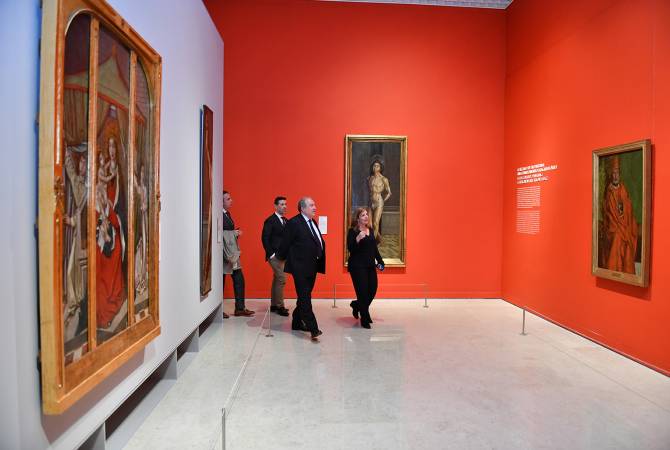 En visite officielle au Portugal, le président de l’Arménie visite le musée d’art antique de 
Lisbonne 