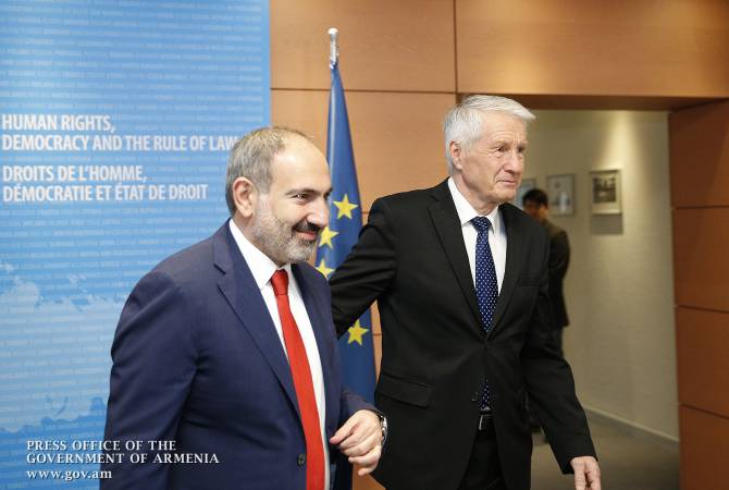 ‘Armenia is an absolute European country with European values’: Pashinyan- Jagland meeting 
held in Strasbourg