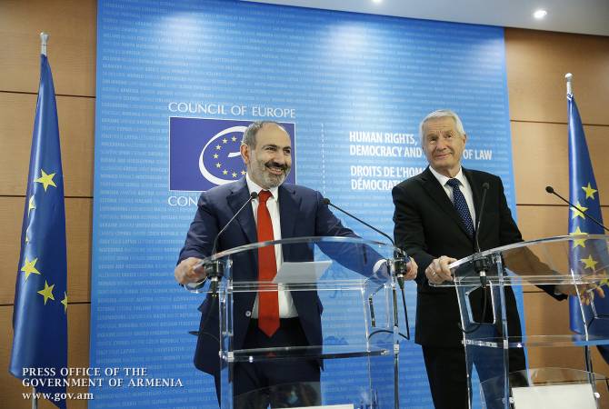 Премьер-министр Армении и генеральный секретарь Совета Европы провели совместную 
пресс-конференцию

