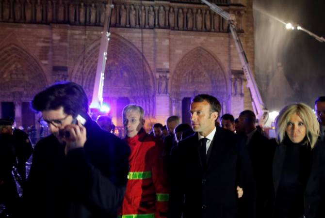 Macron vows to rebuild Notre-Dame cathedral after fire