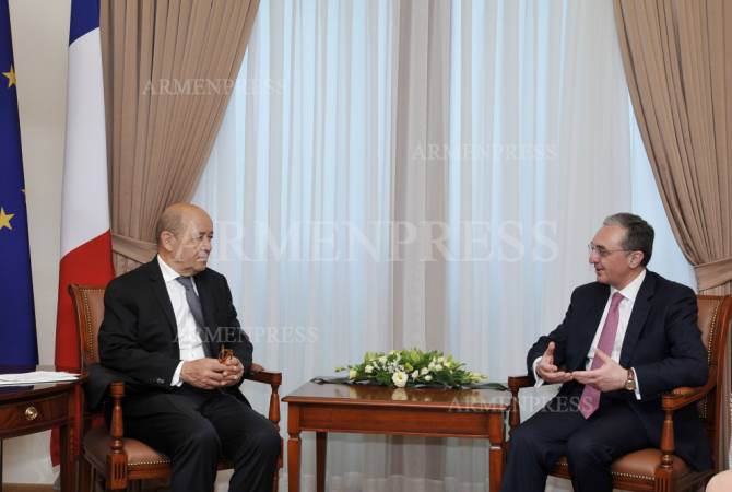 Mnatsakanian discutera de la question  du règlement du conflit du Haut-Karabakh avec le 
ministre français des Affaires étrangères: Ministère des affaires étrangères français
