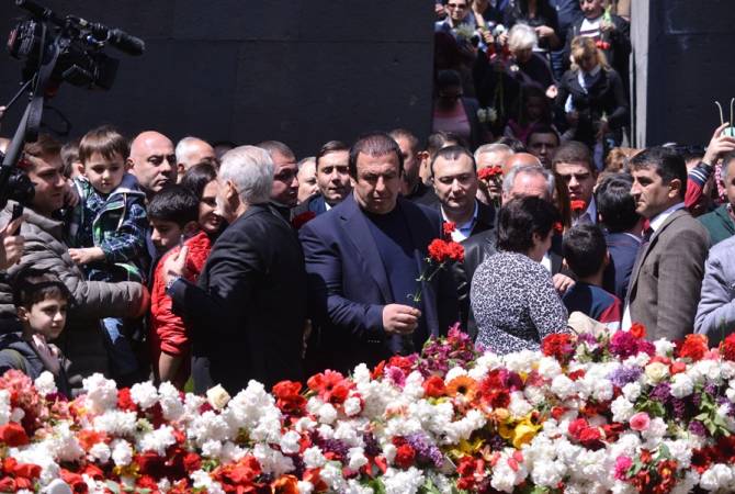 Prosperous Armenia faction head highlights taking actions at all platforms for international 
recognition of Armenian Genocide