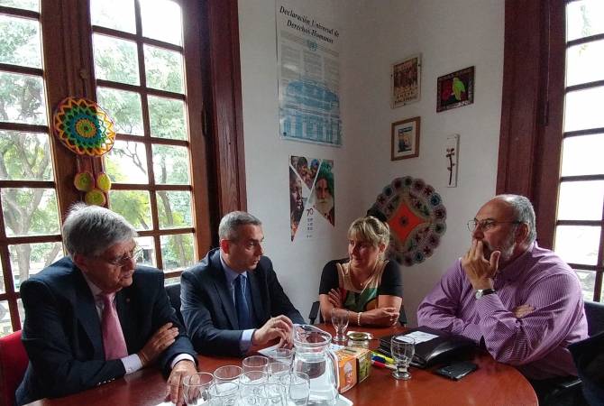 Artsakh FM meets with members of Board of Directors of Uruguayan Human Rights Defenders 
Institute