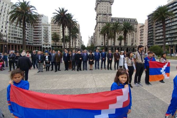 Делегация Арцаха в Уругвае приняла участие в мероприятиях, посвященных 104-ой 
годовщине геноцида армян