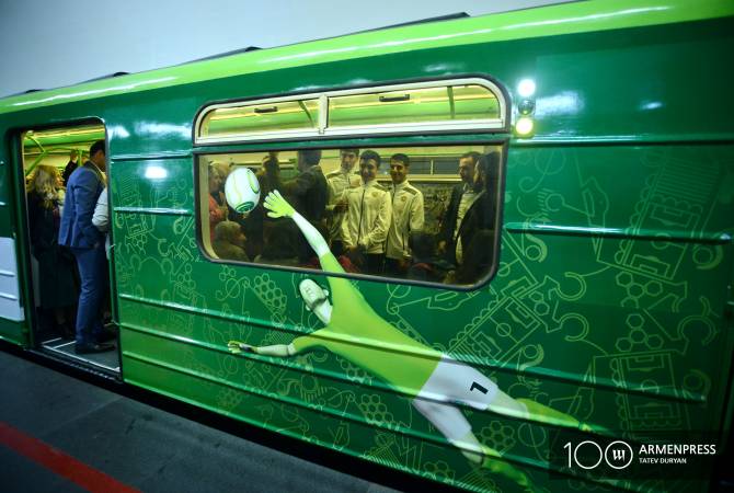Train dedicated to U-19 Euro-2019 Championship to operate in Yerevan subway