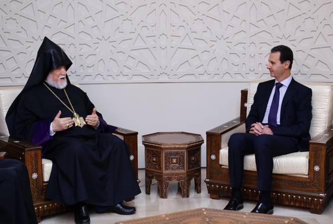 Syrian-Armenian community will continue enjoying state support – President Assad receives 
Catholicos Aram I