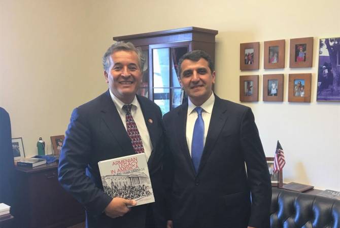 Armenian Ambassador to US meets with Congressman Juan Vargas