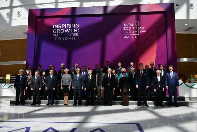 ‘Everything starts from the vision’: Armenian President delivers speech at opening of 
Kazakhstan’s annual economic forum