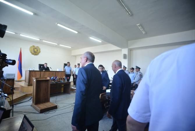 Artsakh’s president Bako Sahakyan, ex-president Arkadi Ghukasyan present personal 
guarantees in court for Kocharyan’s release