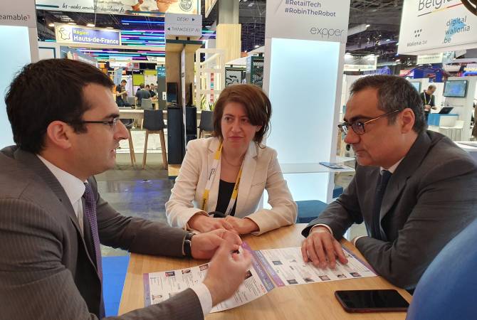 Armenian minister meets Atos information technology company’s Vice President in Paris