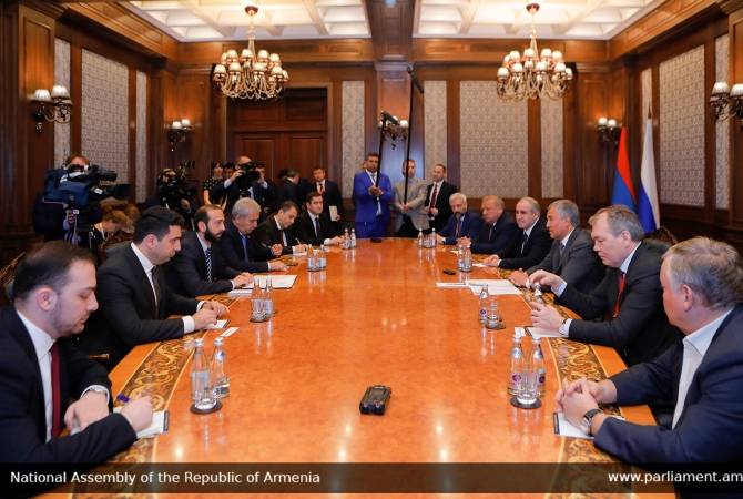 ՀՀ ԱԺ նախագահ Միրզոյանը հանդիպել է ՌԴ Դաշնային ժողովի Պետական դումայի նախագահ Վոլոդինի հետ