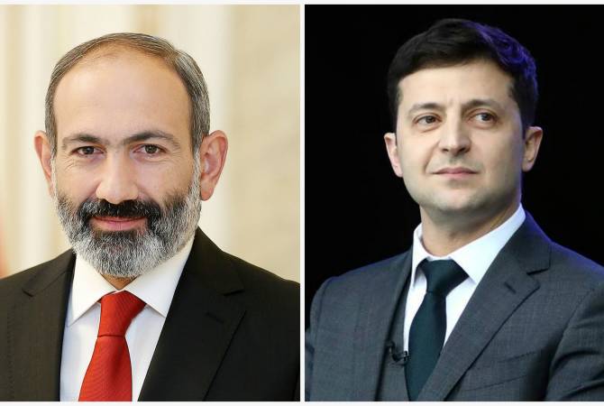 Nikol Pashinyan a adressé un message de félicitations à Volodymyr Zelensky à l'occasion de son 
entrée en fonction du Président de l'Ukraine