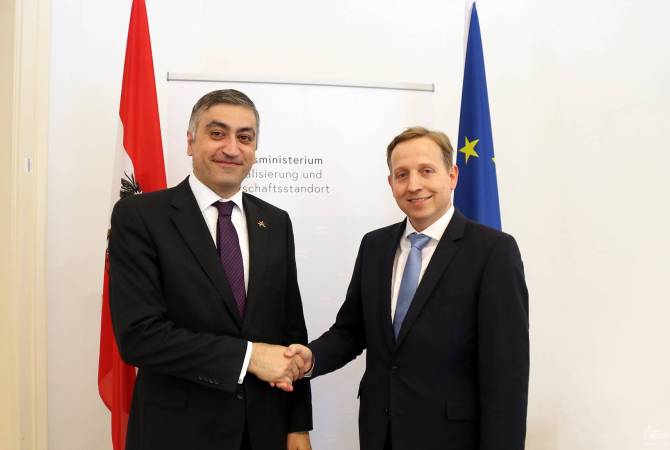 Посол Армении встретился с генеральным секретарем Федерального министерства 
оцифровки и деловых связей Австрии