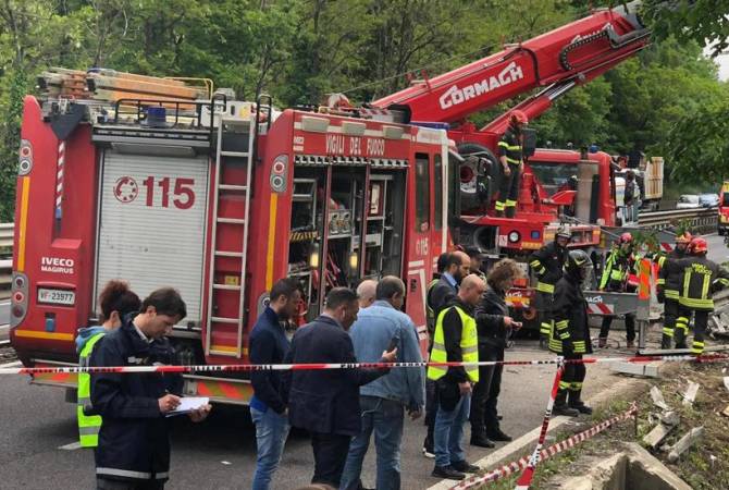 Two Armenian tourists injured in Italy bus crash 