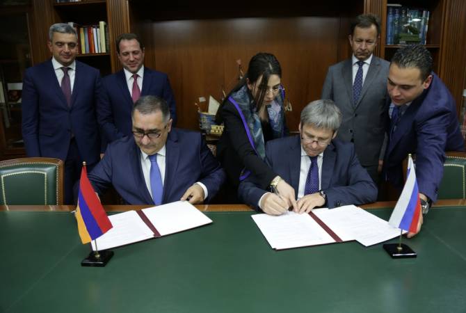 Подписан Меморандум о намерениях по сотрудничеству между ЗАО “Зинар” МО Армении и АО “Военторг” МО РФ
