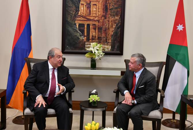 Le président arménien félicite son homologue jordanien à l’occasion de la Fête de 
l’indépendance 