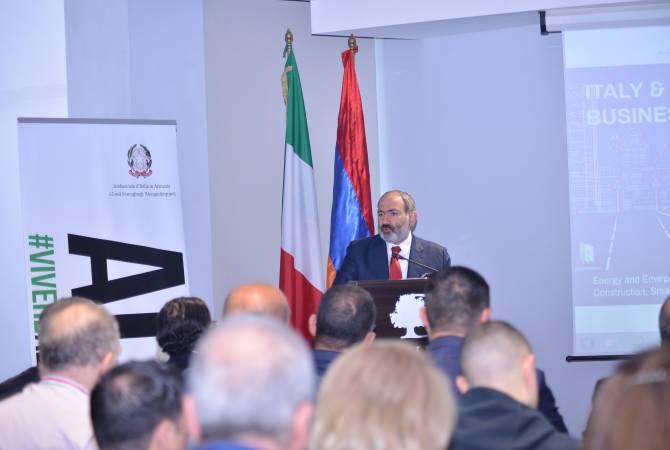 Никол Пашинян пригласил итальянских бизнесменов принять участие в скачкообразном 
развитии экономики Армении