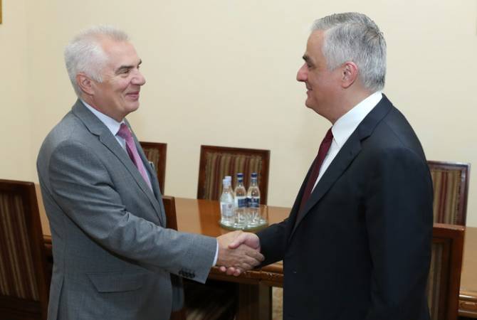 Вице-премьер Мгер Григорян принял руководителя делегации ЕС, посла Петра 
Свитальского