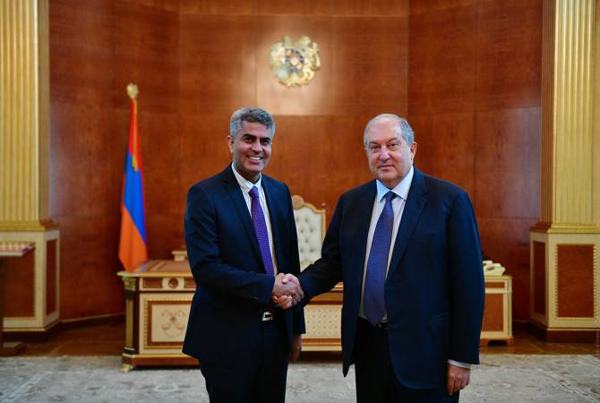 Президент Армении провел прощальную встречу с послом Индии в Армении