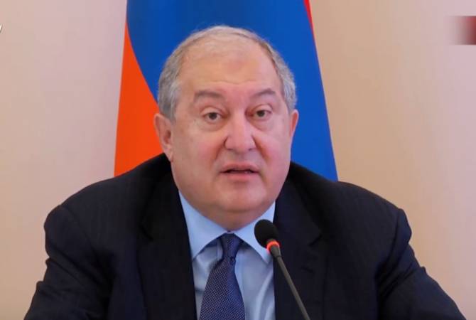 President Sarkissian thanks members of Hayastan All-Armenian Fund’s Board of Trustees for 
works done so far
