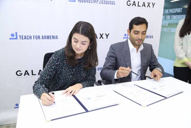 “Galaxy” Group of Companies and Teach For Armenia educational foundation announce launch 
of joint projects