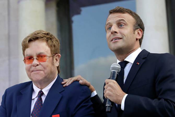 Macron awards Elton John French highest civilian award Legion d'Honneur