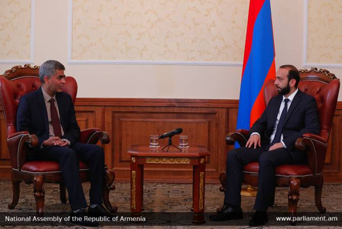 Armenian Speaker of Parliament holds meeting with Indian Ambassador