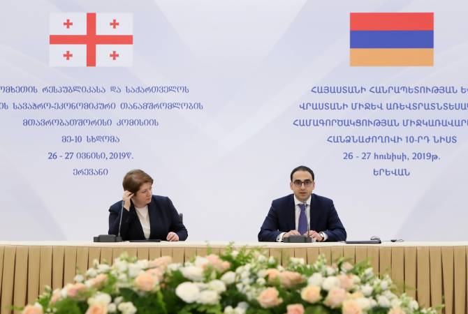 Armenia, Georgia open new page of intergovernmental cooperation – Vice PMs sum up results 
of the intergovernmental commission’s sessions