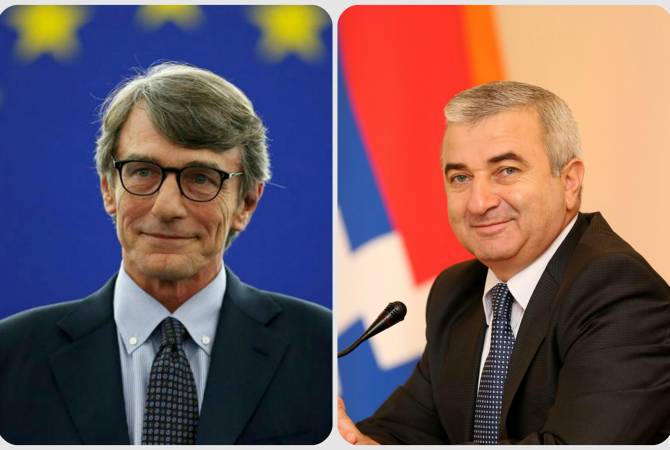  Спикер НС Арцаха поздравил новоизбранного председателя Европейского парламента 
Давида Сассоли 