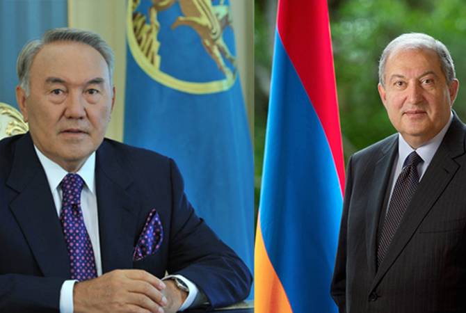 President Sarkissian congratulates Nursultan Nazarbayev on birthday anniversary
