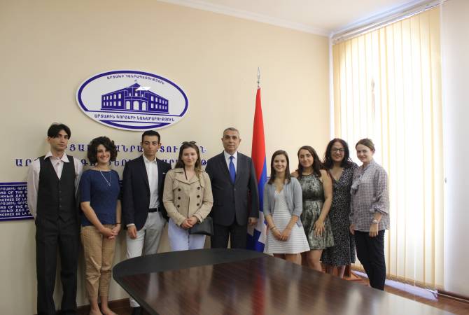Artsakh’s FM receives interns of Armenian Assembly of America