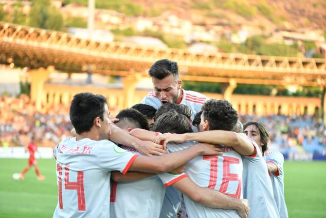 Եվրո-2019-ի 
մեկնարկում ֆուտբոլի Մ19 տարեկանների ընտրանին պարտվեց Իսպանիայի թիմին 